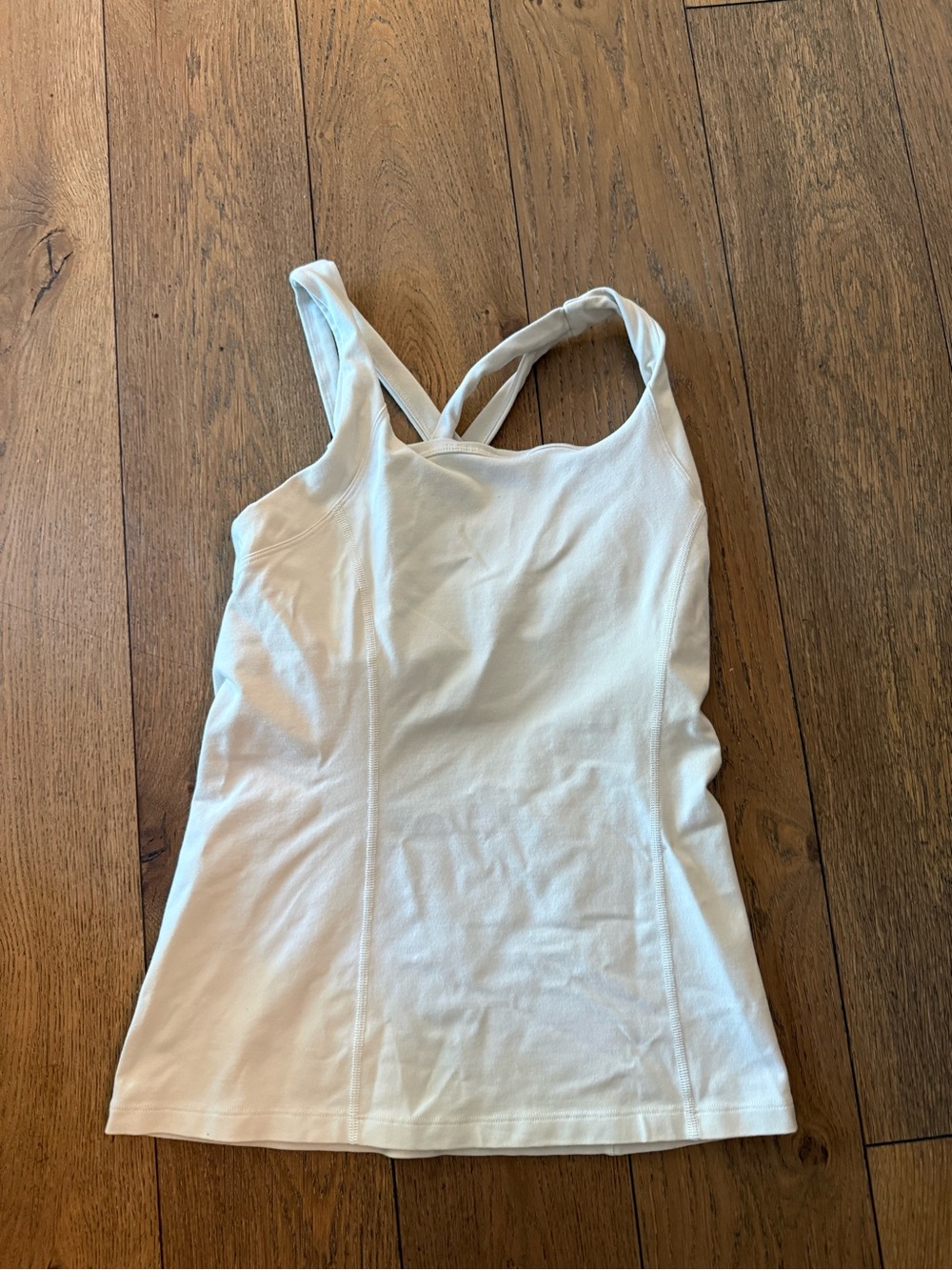lululemon athletica cream Cross-Back Racer Tank